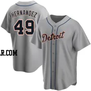Carlos Hernandez Youth Detroit Tigers Gray Replica Road Jersey