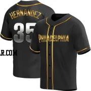 Carlos Hernandez Youth Philadelphia Phillies Black Golden Replica Alternate Jersey