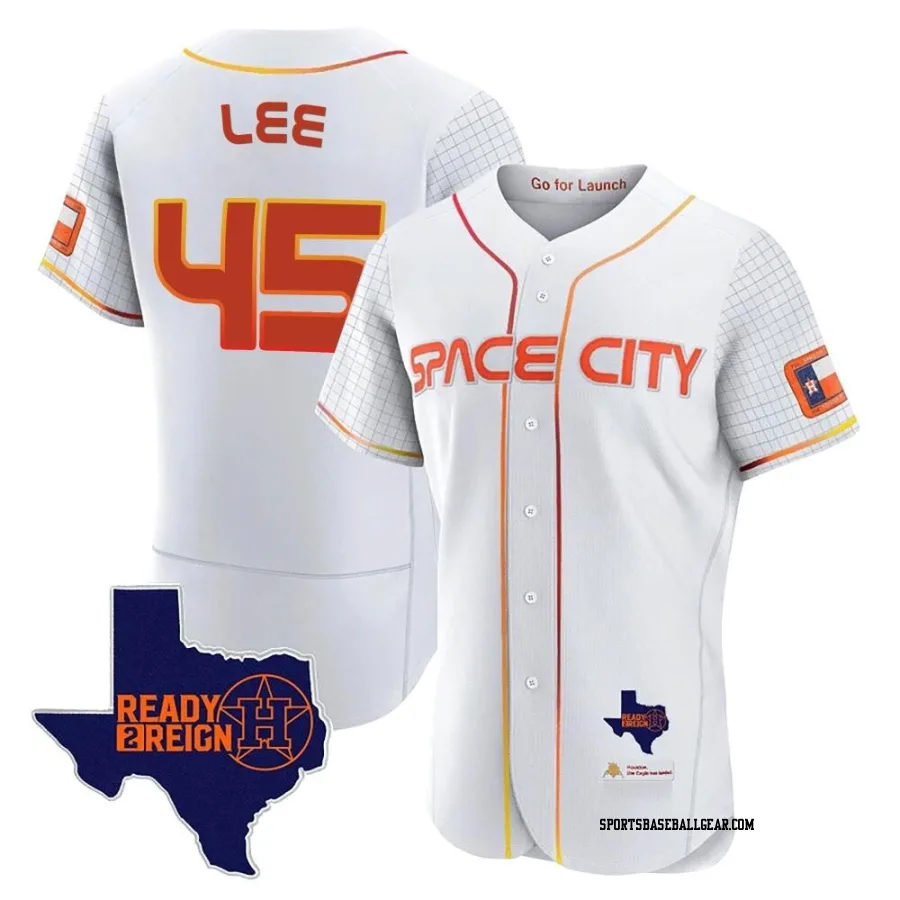 Carlos Lee Men's Houston Astros White Authentic 2023 Space City Ready 2 Reign Flex Base Jersey
