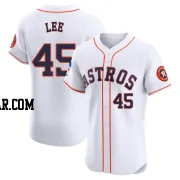 Carlos Lee Men's Houston Astros White Elite Home Patch Jersey