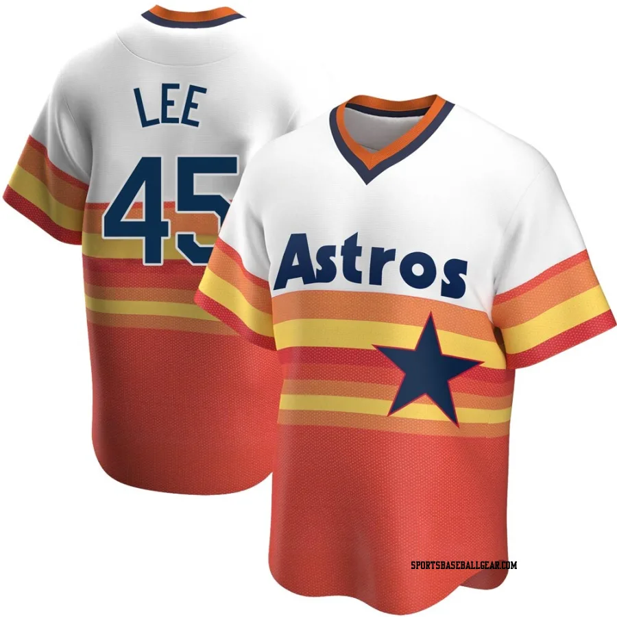 Carlos Lee Men's Houston Astros White Replica Home Cooperstown Collection Jersey
