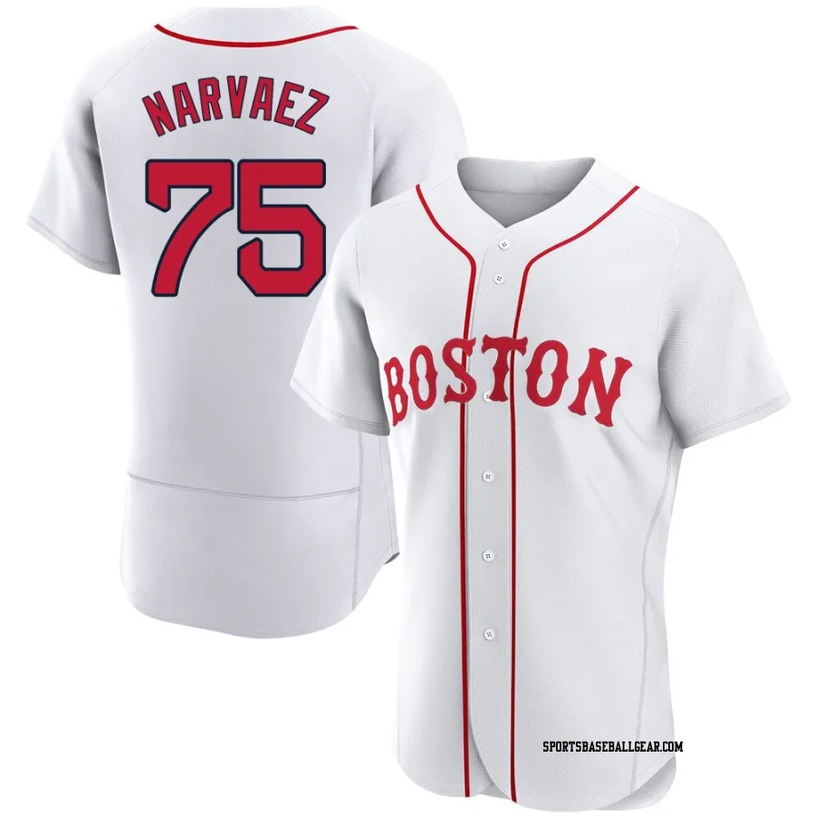Carlos Narvaez Men's Boston Red Sox White Authentic 2021 Patriots' Day Jersey