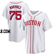 Carlos Narvaez Men's Boston Red Sox White Replica 2021 Patriots' Day Jersey
