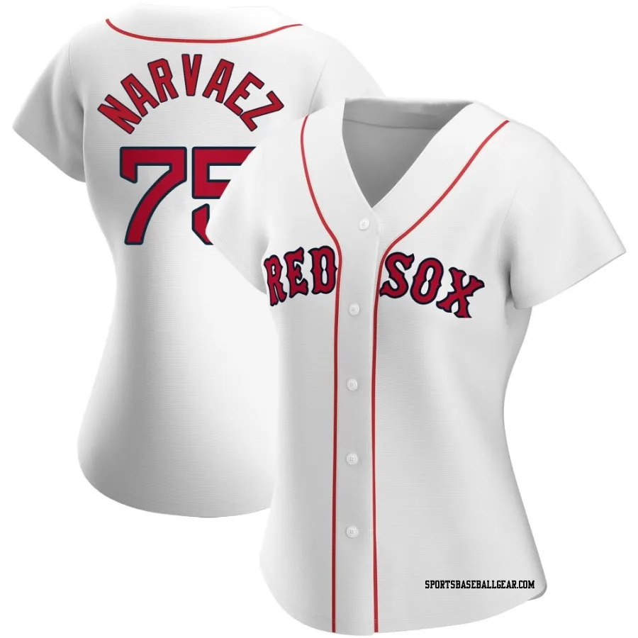 Carlos Narvaez Women's Boston Red Sox White Authentic Home Jersey