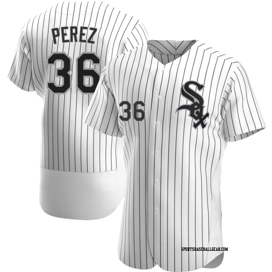 Carlos Perez Men's Chicago White Sox White Authentic Home Jersey