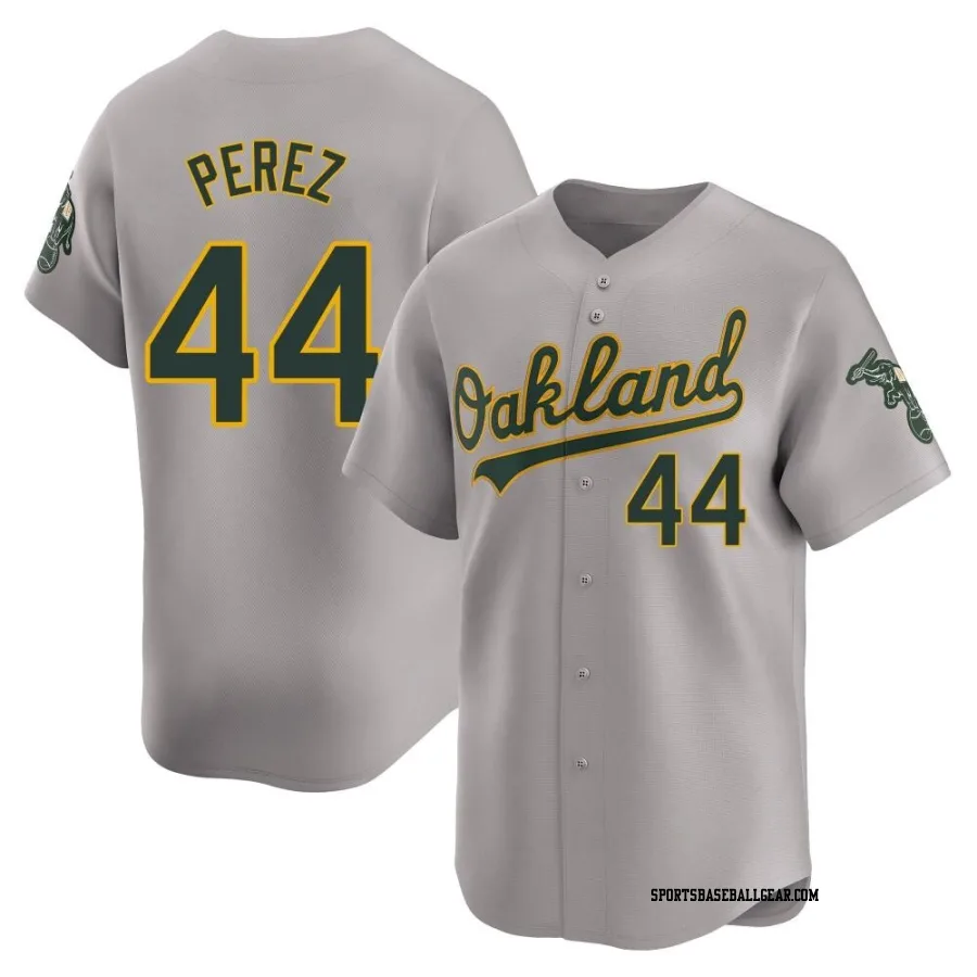 Carlos Perez Men's Oakland Athletics Gray Limited Away Jersey