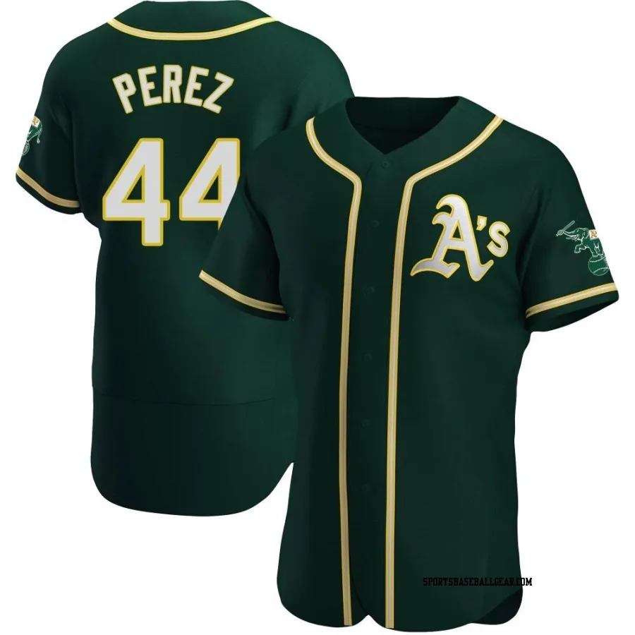 Carlos Perez Men's Oakland Athletics Green Authentic Alternate Jersey