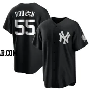 Carlos Rodon Youth New York Yankees Black/White Replica Jersey
