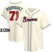 Carlos Rodriguez Men's Atlanta Braves Cream Replica Alternate Jersey