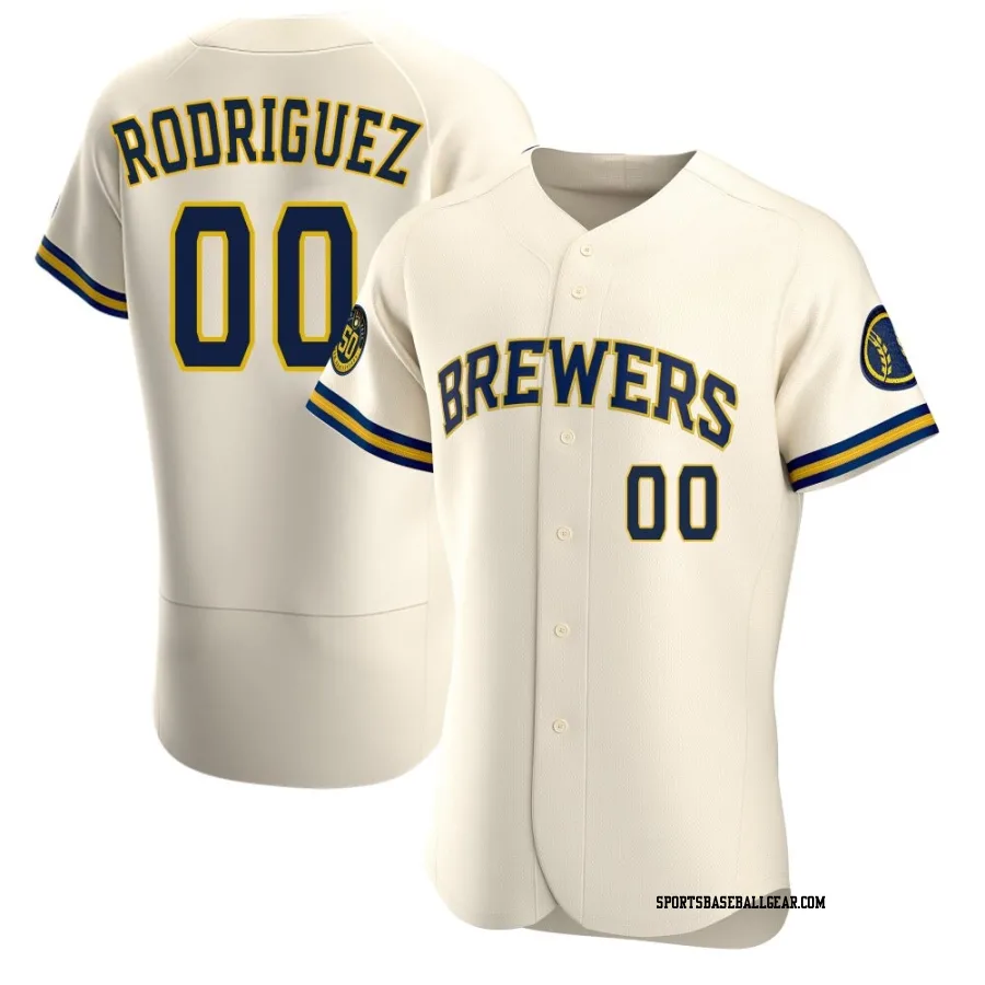 Carlos Rodriguez Men's Milwaukee Brewers Cream Authentic Home Jersey