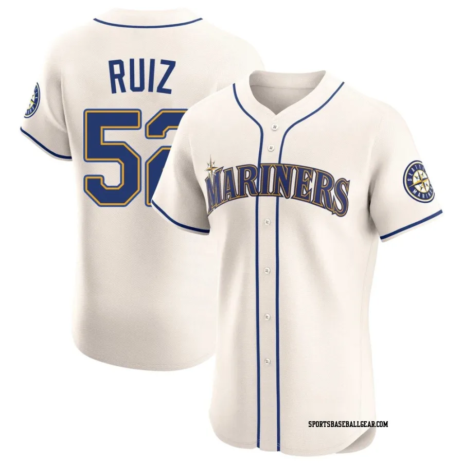 Carlos Ruiz Men's Seattle Mariners Cream Elite Alternate Jersey