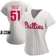 Carlos Ruiz Women's Philadelphia Phillies White Authentic Home Jersey