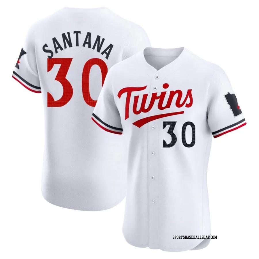 Carlos Santana Men's Minnesota Twins White Elite Home Jersey