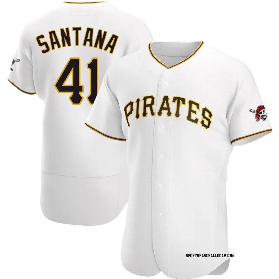 Carlos Santana Men's Pittsburgh Pirates White Authentic Home Jersey