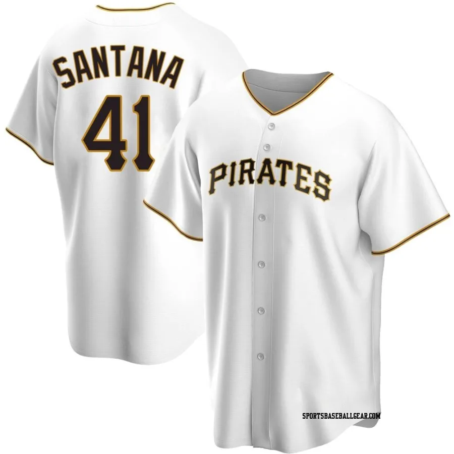 Carlos Santana Youth Pittsburgh Pirates White Replica Home Jersey