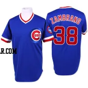 Carlos Zambrano Men's Chicago Cubs Blue Replica Throwback Jersey