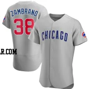 Carlos Zambrano Men's Chicago Cubs Gray Authentic Road Jersey