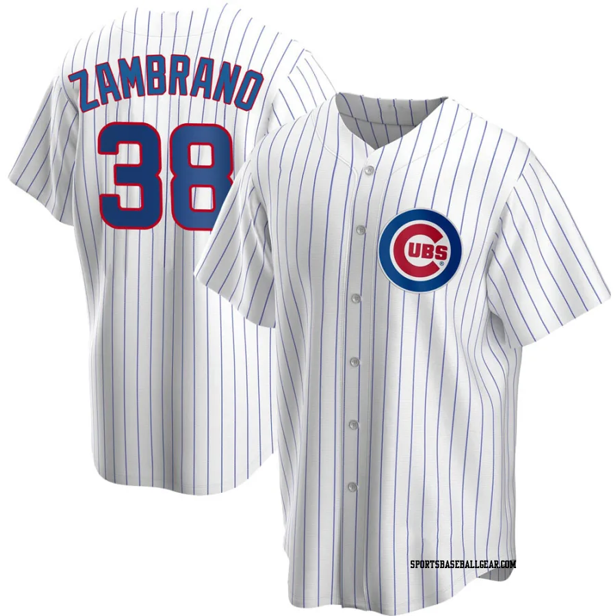 Carlos Zambrano Youth Chicago Cubs White Replica Home Jersey