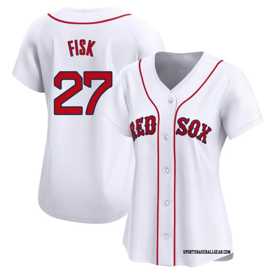 Carlton Fisk Women's Boston Red Sox White Limited Home Jersey