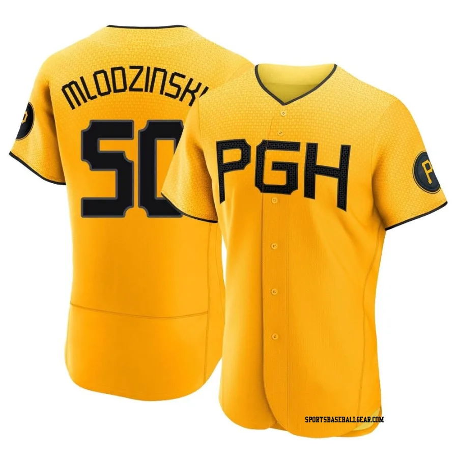 Carmen Mlodzinski Men's Pittsburgh Pirates Gold Authentic 2023 City Connect Jersey
