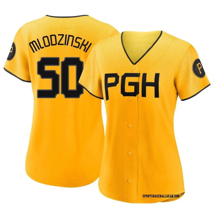 Carmen Mlodzinski Women's Pittsburgh Pirates Gold Replica 2023 City Connect Jersey