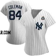 Carson Coleman Women's New York Yankees White Authentic Home Name 2024 World Series Jersey