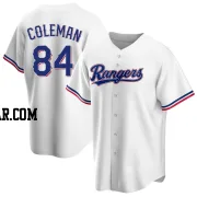 Carson Coleman Youth Texas Rangers White Replica Home Jersey