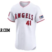 Carson Fulmer Men's Los Angeles Angels White Elite Home Patch Jersey