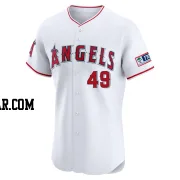 Carson Fulmer Men's Los Angeles Angels White Elite Home Patch Jersey