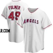 Carson Fulmer Men's Los Angeles Angels White Replica Home Jersey