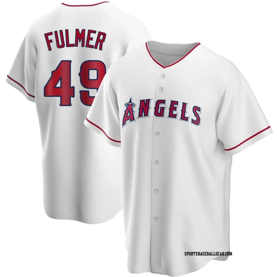 Carson Fulmer Men's Los Angeles Angels White Replica Home Jersey