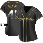 Carson Fulmer Women's Los Angeles Angels Black Golden Replica Alternate Jersey