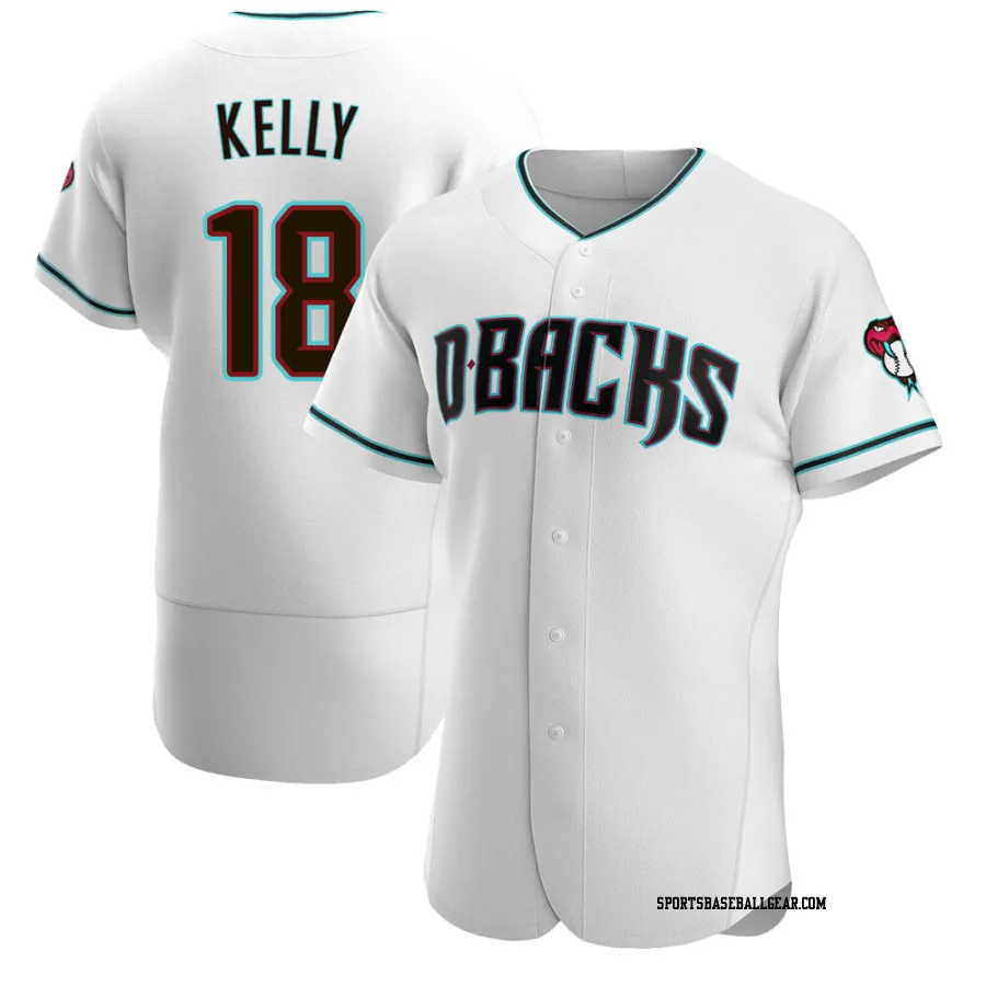 Carson Kelly Men's Arizona Diamondbacks White/Teal Authentic Alternate Jersey