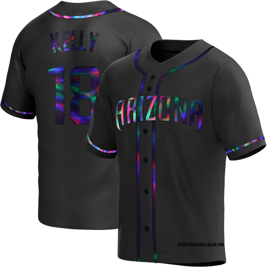 Carson Kelly Youth Arizona Diamondbacks Black Holographic Replica Alternate Jersey