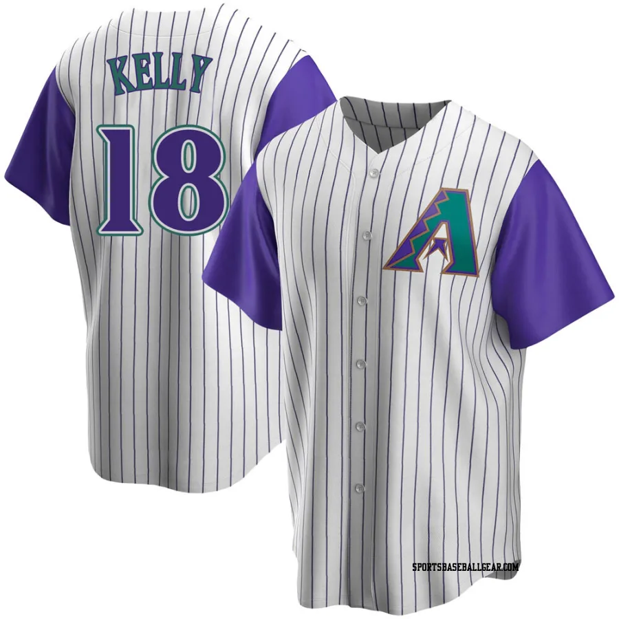 Carson Kelly Youth Arizona Diamondbacks Cream/Purple Replica Alternate Cooperstown Collection Jersey
