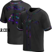 Carson Palmquist Youth Colorado Rockies Black Holographic Replica Alternate Jersey