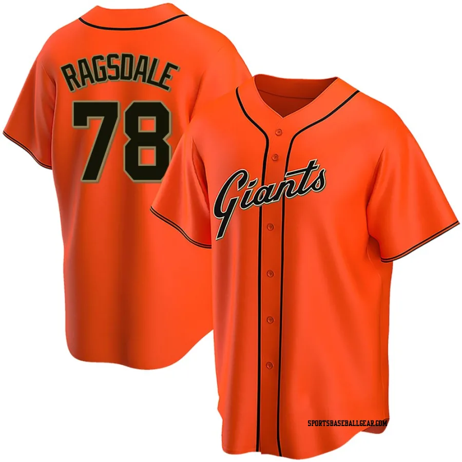 Carson Ragsdale Men's San Francisco Giants Orange Replica Alternate Jersey