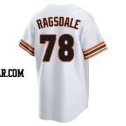 Carson Ragsdale Men's San Francisco Giants White Limited Throwback Cooperstown Collection Jersey