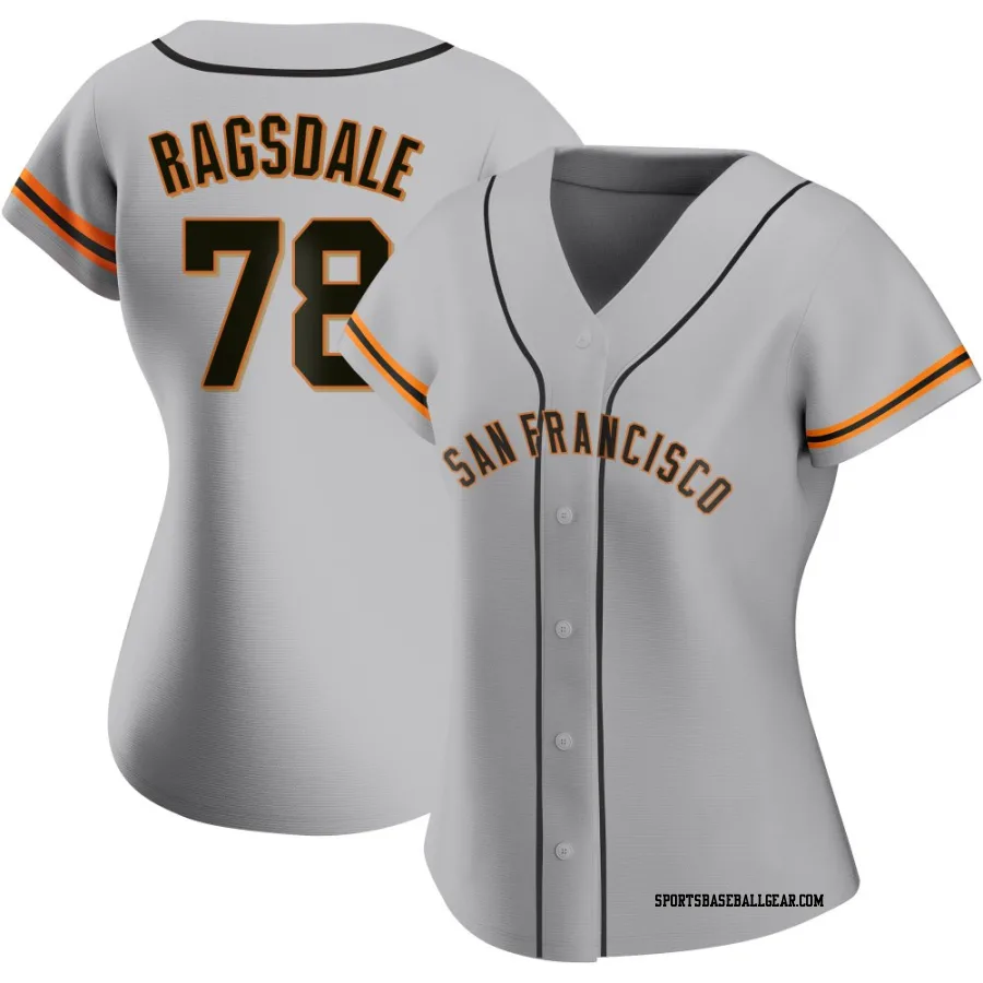 Carson Ragsdale Women's San Francisco Giants Gray Authentic Road Jersey