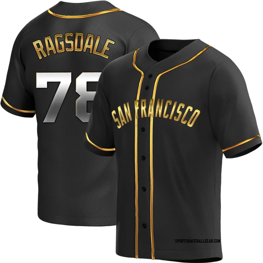Carson Ragsdale Youth San Francisco Giants Black Golden Replica Alternate Jersey