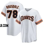Carson Ragsdale Youth San Francisco Giants White Limited Throwback Cooperstown Collection Jersey
