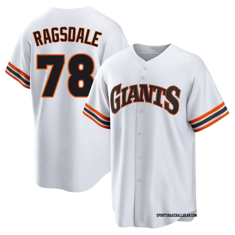 Carson Ragsdale Youth San Francisco Giants White Limited Throwback Cooperstown Collection Jersey
