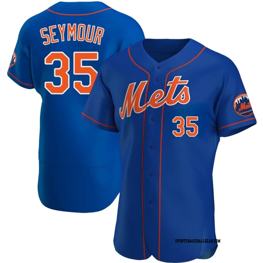 Carson Seymour Men's New York Mets Royal Authentic Alternate Jersey