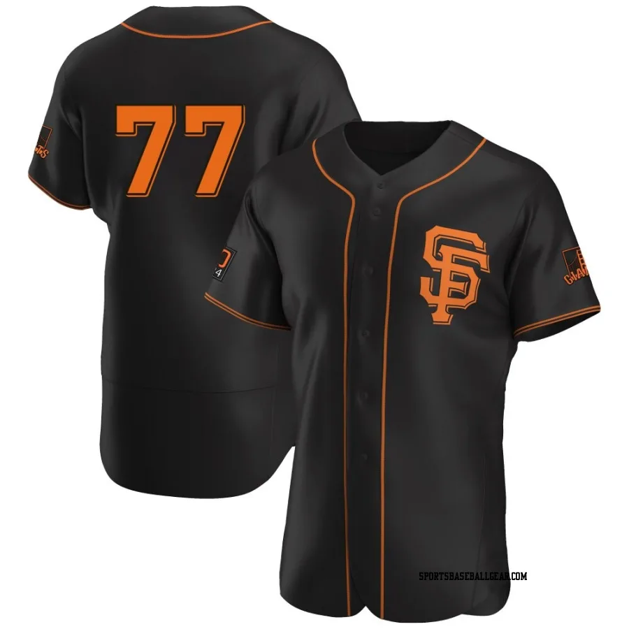 Carson Seymour Men's San Francisco Giants Black Authentic Alternate Jersey