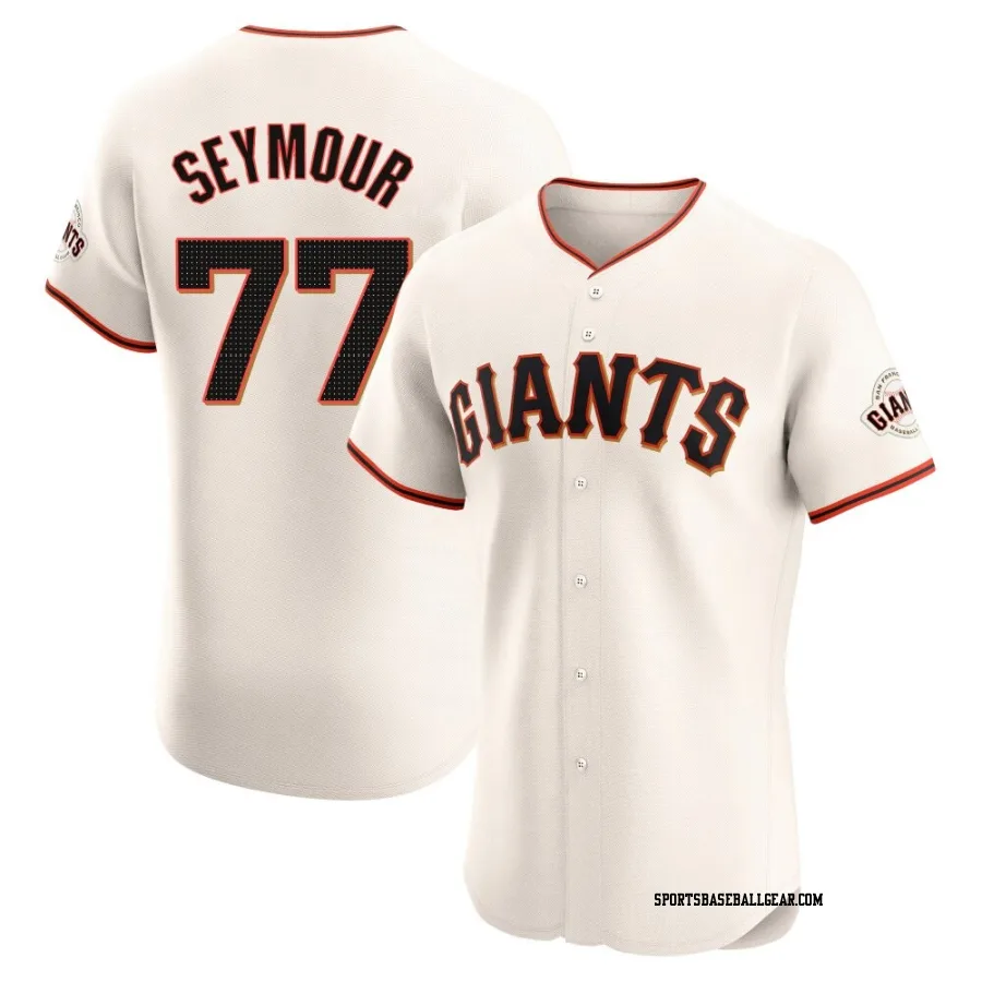 Carson Seymour Men's San Francisco Giants Cream Elite Home Jersey