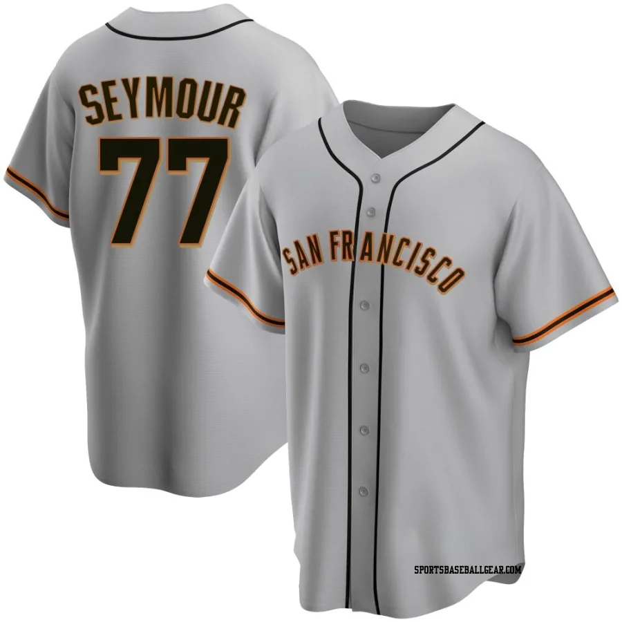 Carson Seymour Men's San Francisco Giants Gray Replica Road Jersey