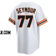 Carson Seymour Men's San Francisco Giants White Limited Throwback Cooperstown Collection Jersey