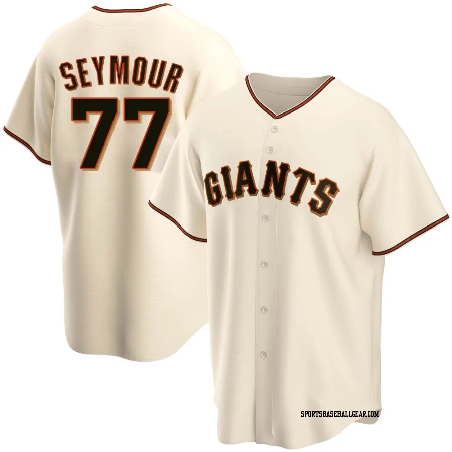 Carson Seymour Youth San Francisco Giants Cream Replica Home Jersey