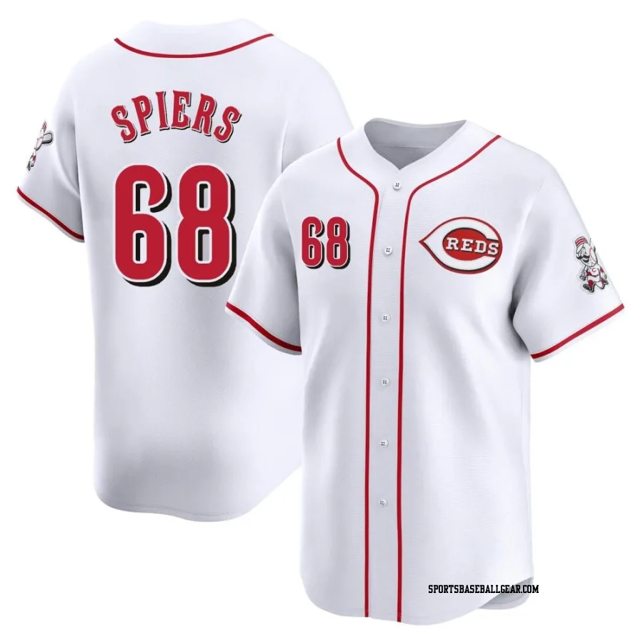 Carson Spiers Men's Cincinnati Reds White Limited Home Jersey