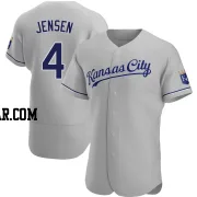 Carter Jensen Men's Kansas City Royals Gray Authentic Road Jersey